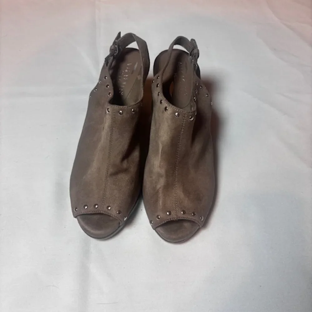 Aerosoles Heelrest Brown Suede Slingback Booties | Size 8.5